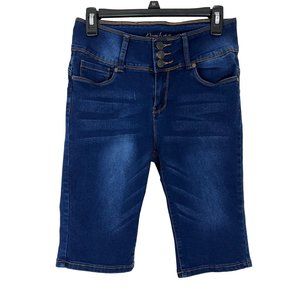 Bamboo Woman 11/12 "UCLA Blue" royal blue 3 Button high waist Bermuda shorts